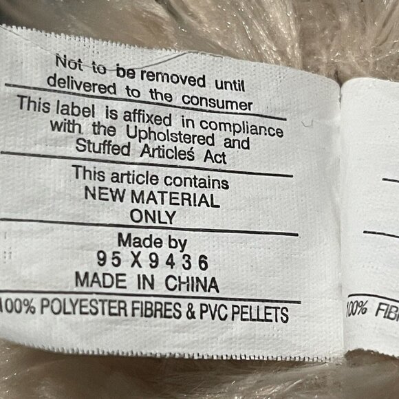 Kellytoy 12” super soft fluffy beige cuddily cute bear with gold threaded nose - Picture 5 of 9